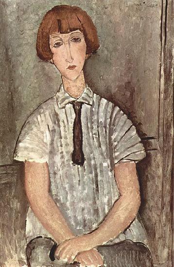 Amedeo Modigliani Madchen mit Bluse Germany oil painting art